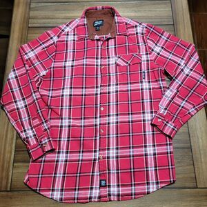 Yee Yee Full Button LS Red Plaid Shirt - Size XL